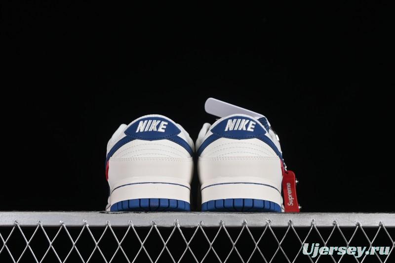 Supreme x Nike SB Dunk Low Casual Skate Shoes with Zoom Air Cushion - DQ1098-335