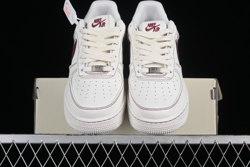 Nike Vlone x Air Force 1 '07 Low Collaboration Wine Red Casual Sneakers - AA5360-010