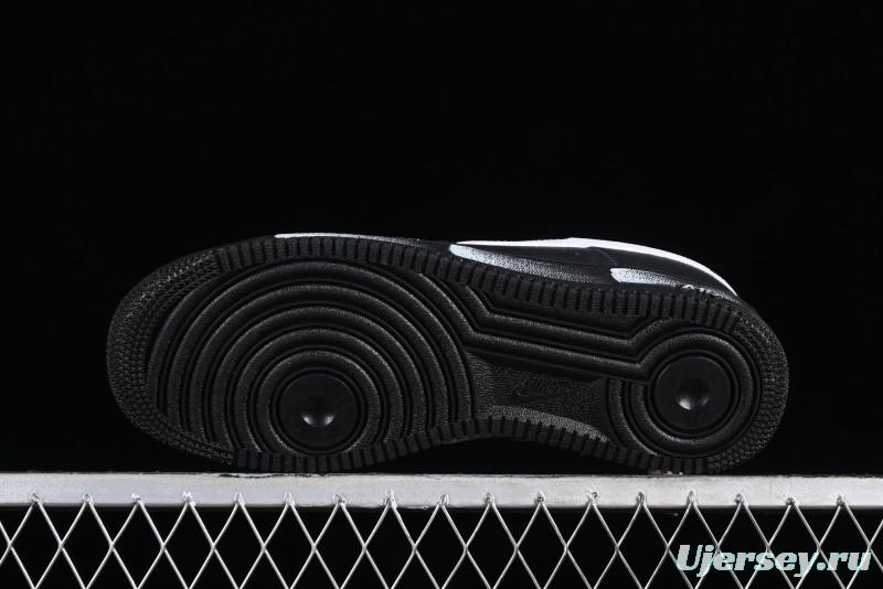 Nike Air Force 1 '07 Low Classic Black White Swoosh Casual Sneakers - FZ0627-010