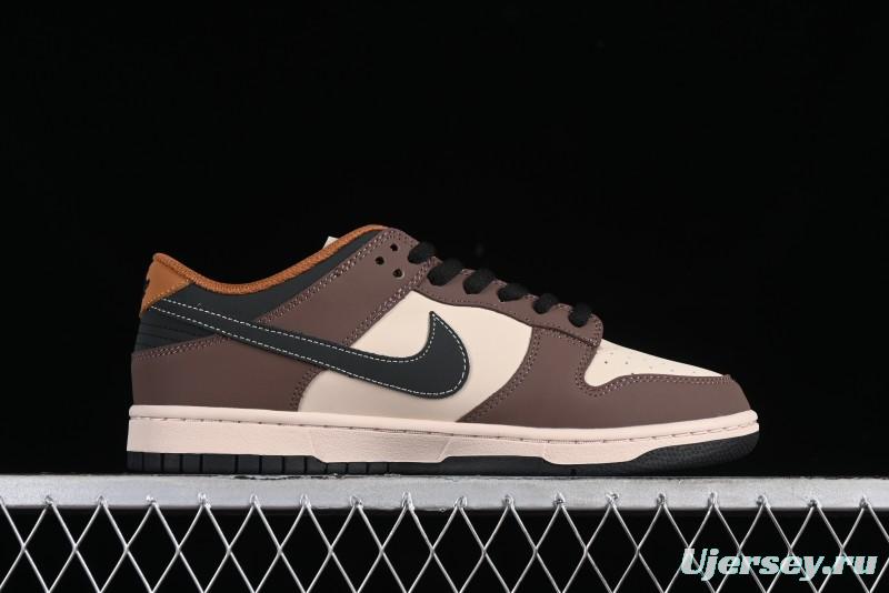Nike SB Dunk Low Casual Skateboarding Shoes in Black/Brown - MU0232-370