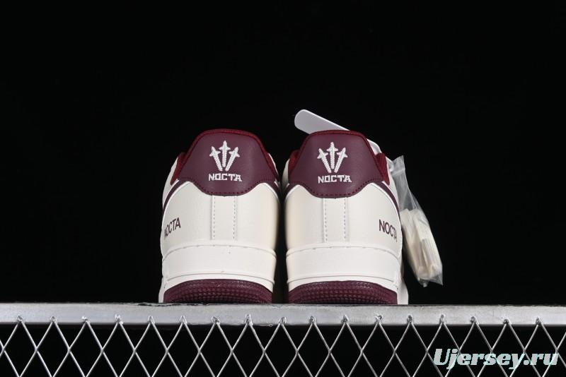 Nike Nocta x Nike Air Force 1 '07 Low Casual Sneakers with 3M Reflective Details and Full-Length Air Cushion - NO0224-022