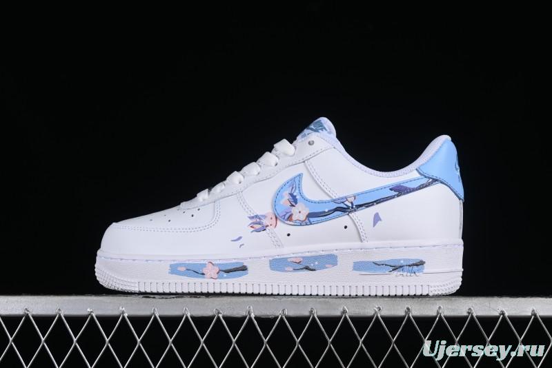 Nike Air Force 1 '07 Low Custom Chinese Style - Spring Cherry Blossom Casual Sneakers - DD8959-100