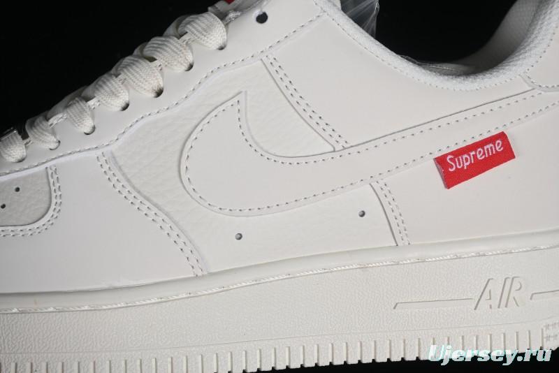 Supreme x Nike Air Force 1'07 Low Off-White Casual Skate Shoes with Zoom Air Cushion - HD1968-007