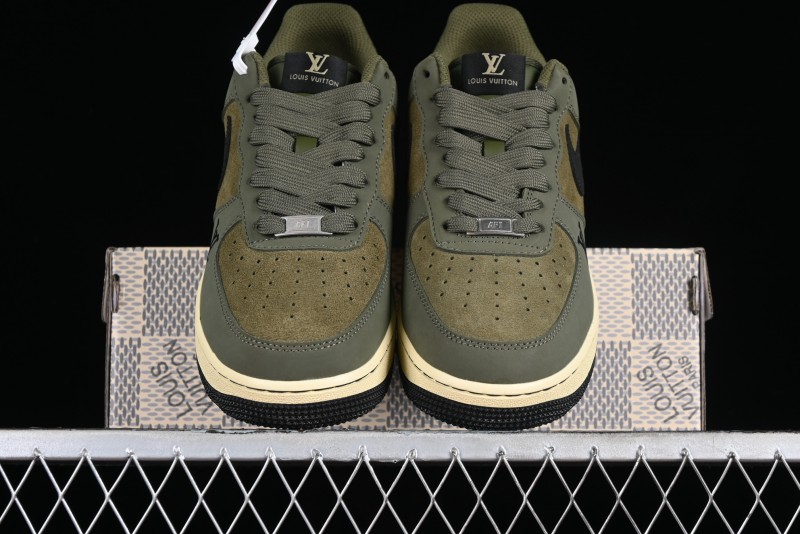 Nike Air Force 1 '07 Low LV Collaboration - Military Green Casual Sneakers - BA8806-223