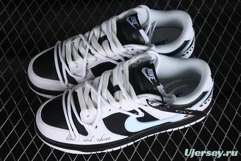 Nike Dunk Low Reverse Panda Graffiti Color SB Lace-Up Low-Top Casual Skate Shoes - FD9064-011