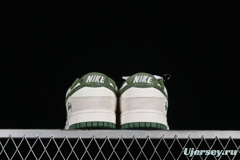 Stussy x Nike SB Dunk Low Retro Premium Casual Sneakers - DQ1098-340