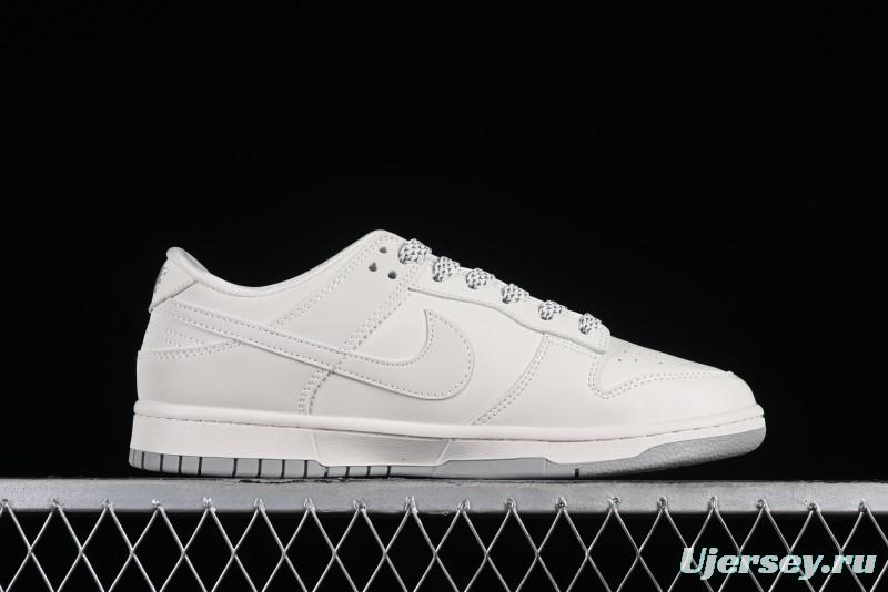 Nike SB Dunk Low LV Collaboration - Double Swoosh Beige Grey Anniversary High-End Custom Low-Top Casual Sneakers - FC2025-306