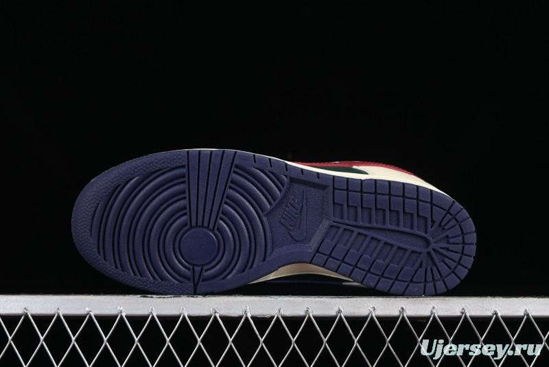 Nike SB Dunk Low Retro Skateboarding Shoes with Gorge Green and Red Swoosh Design - FV8106-361