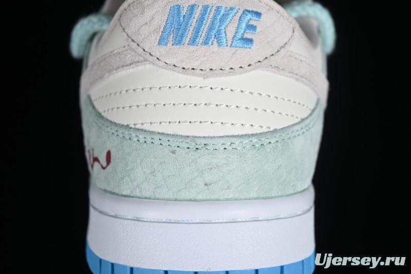 Nike SB Dunk Low Year of the Dragon Limited Edition - Gray Hook Dragon Soaring High Anniversary Premium Custom Low-Top Casual Skate Shoes - SJ2068-230