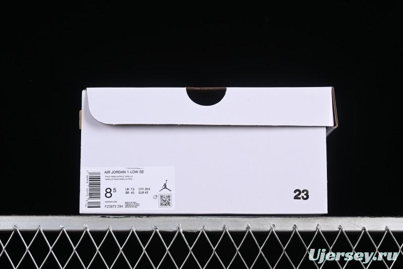 Nike Air Jordan 1 Low AJ1 Lifestyle Basketball Shoes in Warm Yellow with Gum Sole - FZ3972-294