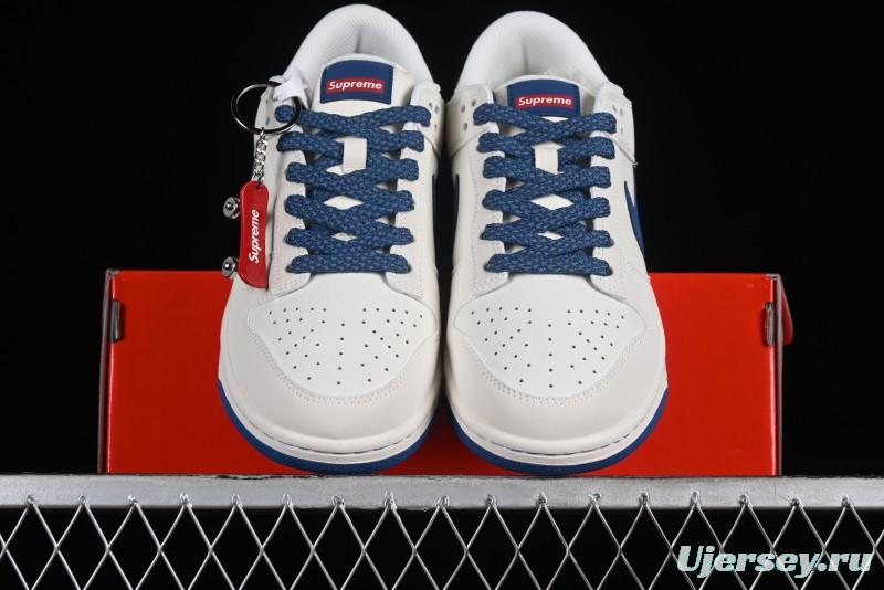 Supreme x Nike SB Dunk Low Casual Skate Shoes with Zoom Air Cushion - DQ1098-335