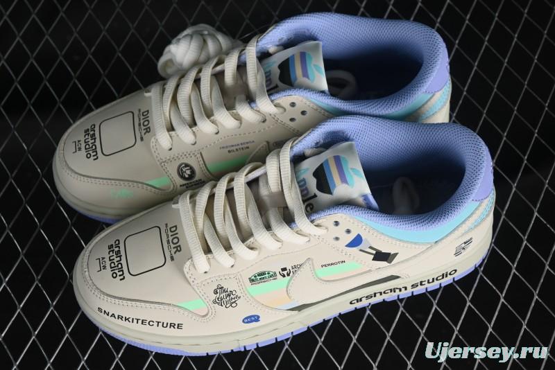 Nike SB Dunk Low Porsche Colorway Low-Top Casual Skateboarding Shoes - MU0232-363