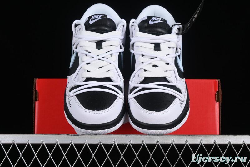 Nike Dunk Low Reverse Panda Graffiti Color SB Lace-Up Low-Top Casual Skate Shoes - FD9064-011