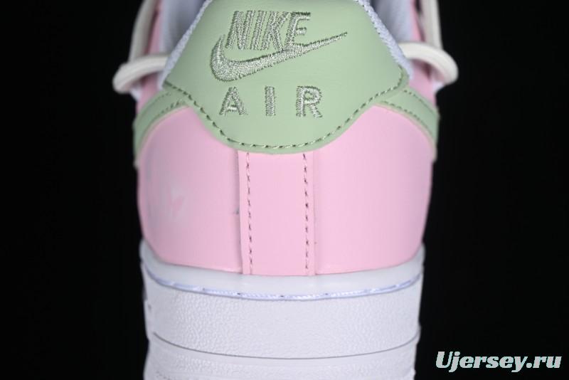 Nike Air Force 1 '07 Low Casual Sneakers with Dreamy Butterfly & Pastel Macaron Colorway - VV1998-013