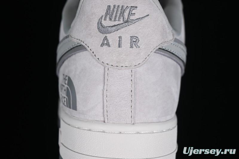 Nike Air Force 1 '07 Low The North Face CDG Collaboration - Light Grey Pigskin Low-Top Casual Sneakers - HD1968-016