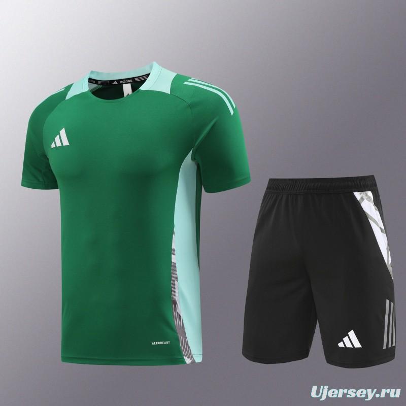 24/25 Adidas Green Short Sleeve Jersey+Shorts