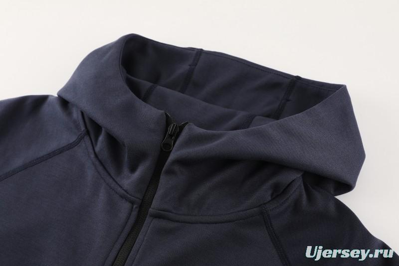 24/25 Nike Navy Hoodie Full Zipper Jacket +Long Pants