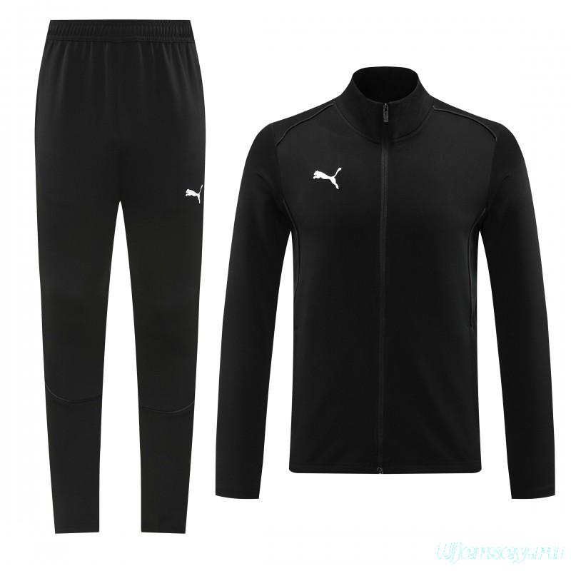 24/25 Puma Black Full Zipper Jacket +Long Pants