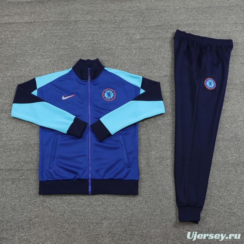 24/25 Chelsea Blue Full Zipper Jacket +Long Pants