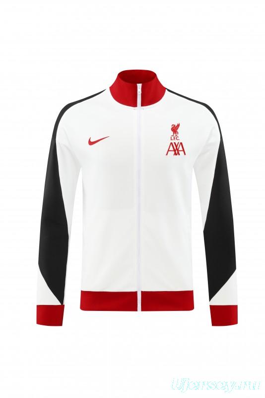 24/25 Liverpool White Full Zipper Jacket +Long Pants