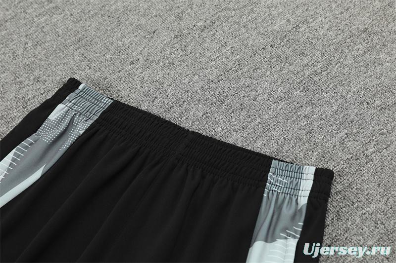 2024 Italy Black Half Zipper Jacket+Long Pants