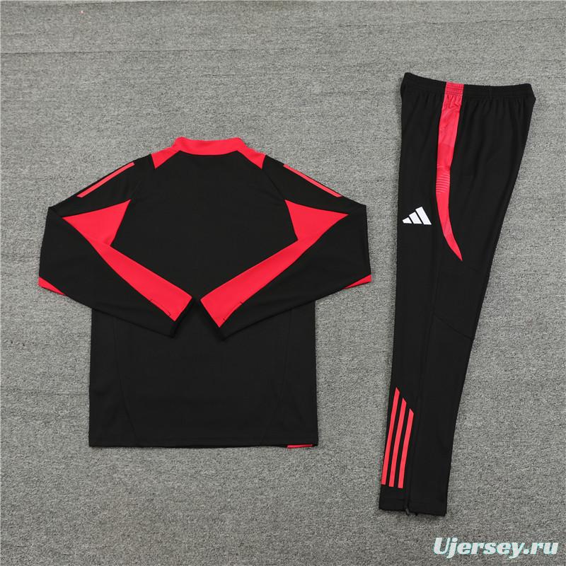 24/25 Bayern Munich Black Half Zipper Jacket+Long Pants