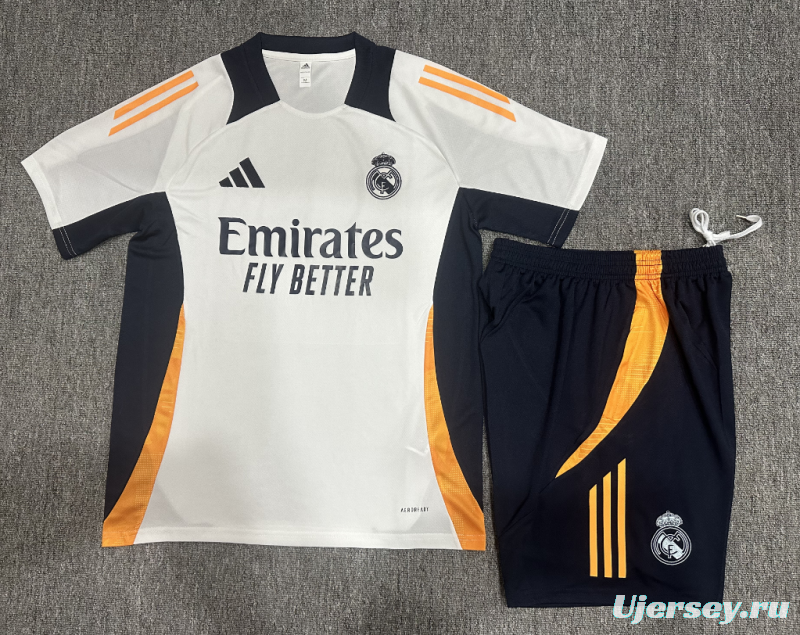 24/25 Kids Real Madrid White Short Sleeve Jersey+Shorts