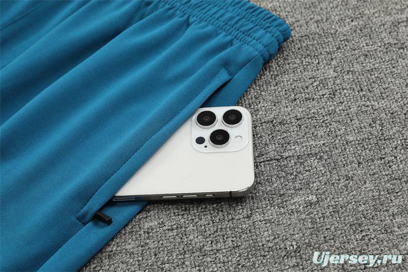 24/25 Olympique Marseille White Half Zipper Jacket+Long Pants