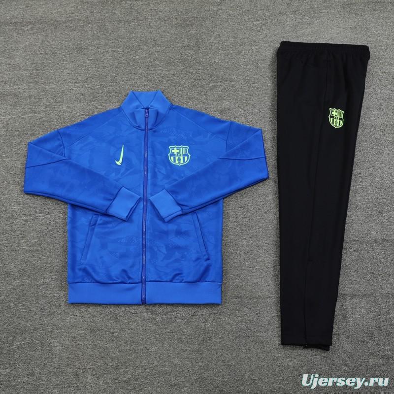 24/25 Barcelona Blue Full Zipper Jacket +Long Pants