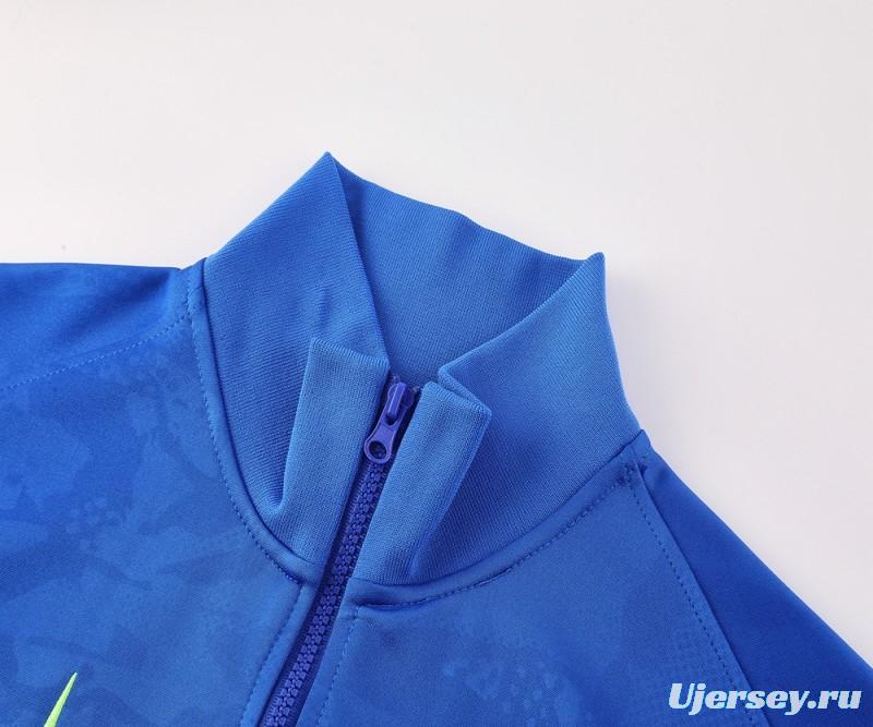 24/25 Barcelona Blue Full Zipper Jacket +Long Pants