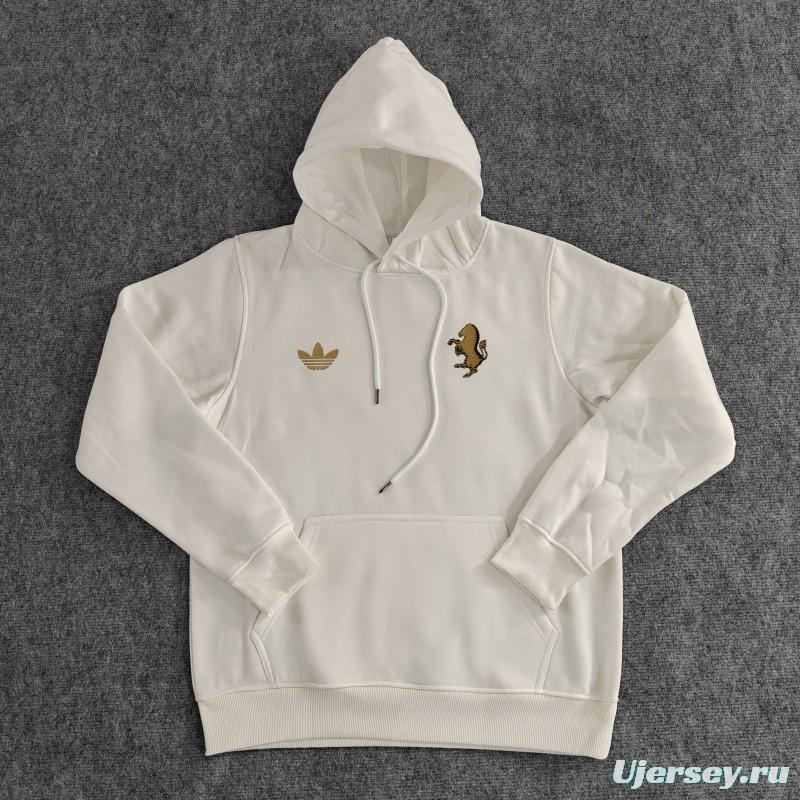 2024 Juventus Black/Navy/Grey/Beige/White Hoodie With Golden Badge