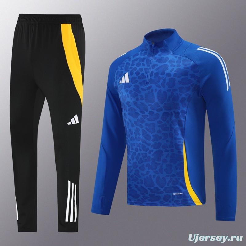 2024 Adidas Blue Half Zipper Jacket+Long Pants