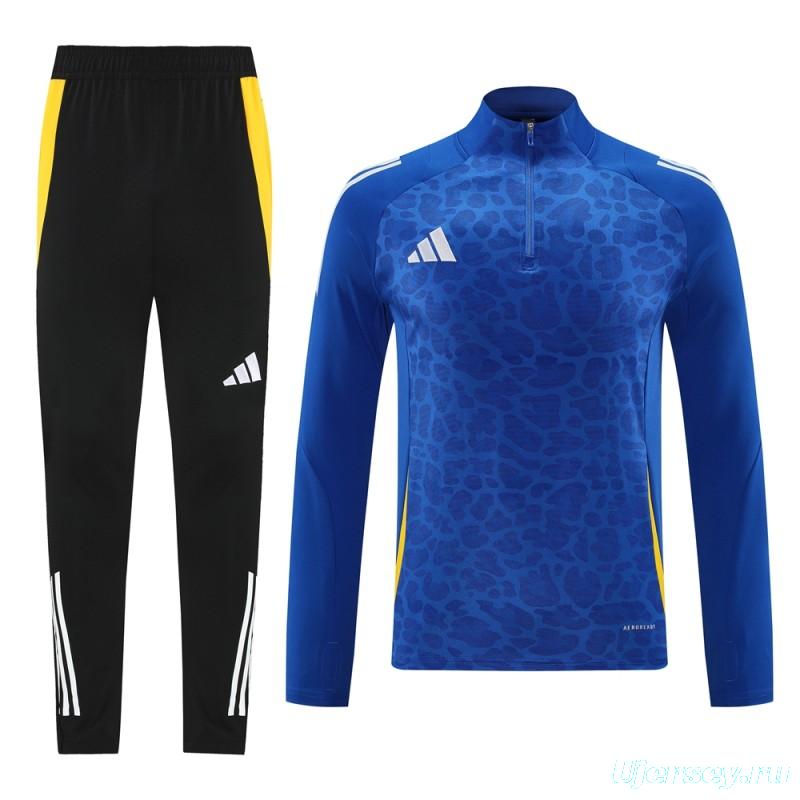 2024 Adidas Blue Half Zipper Jacket+Long Pants