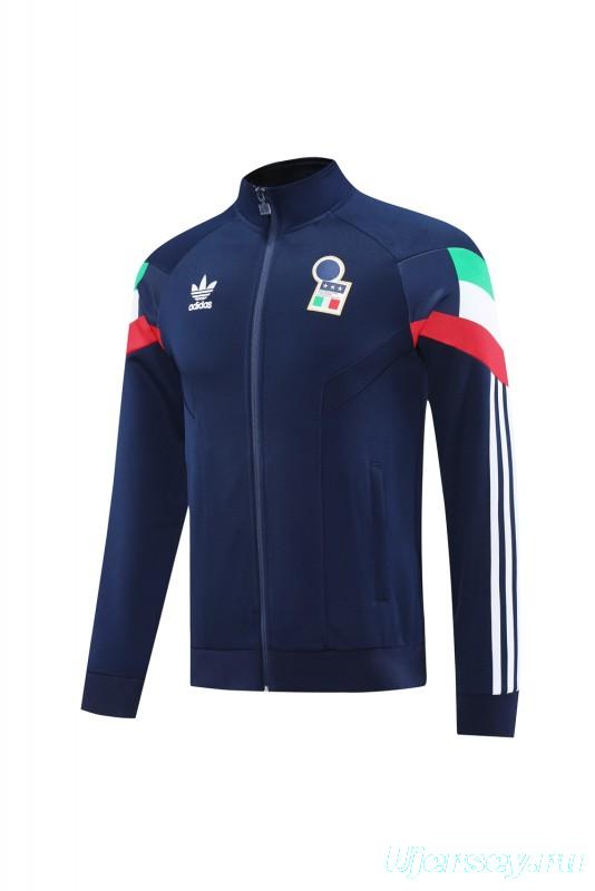 2024 Italy Blue Full Zipper Jacket +Long Pants