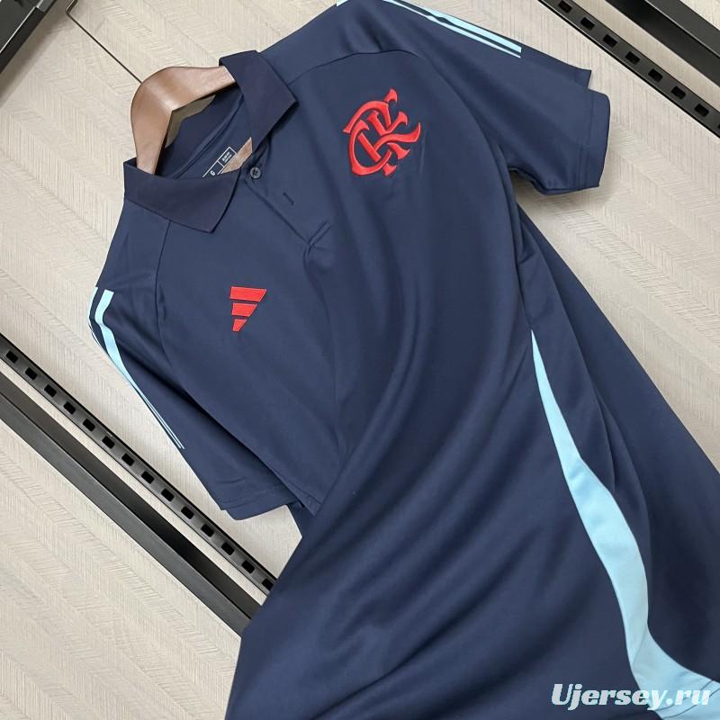 25/26 Flamengo Dark Blue POLO Jersey S-XXXXL