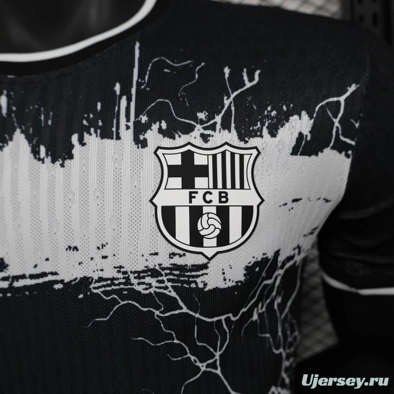 25/26 Player Version Barcelona Special Edition White/Black Jersey