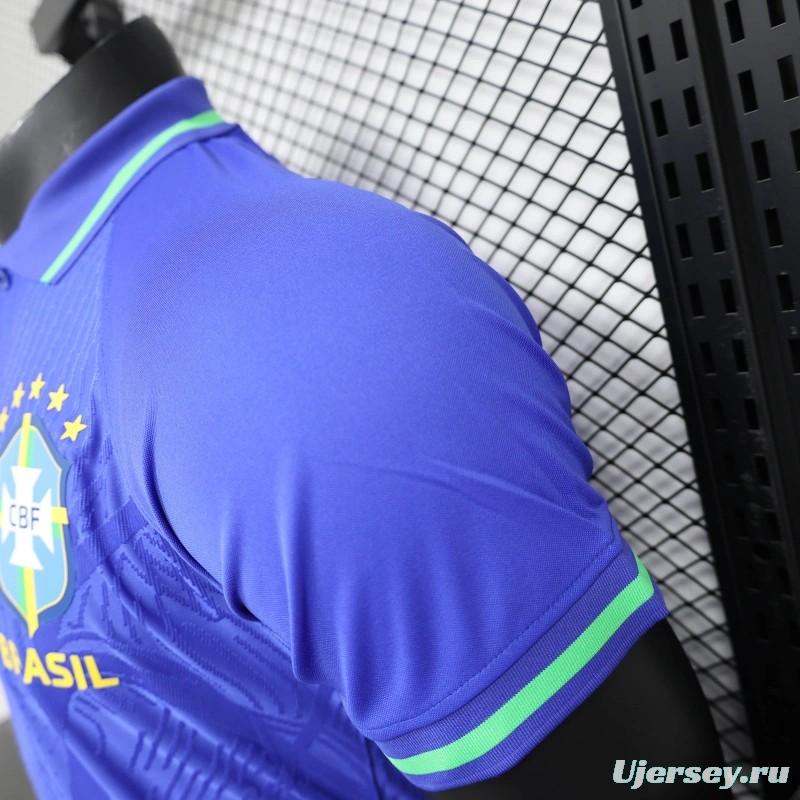 25/26 Player Version Brazil POLO Blue Jersey