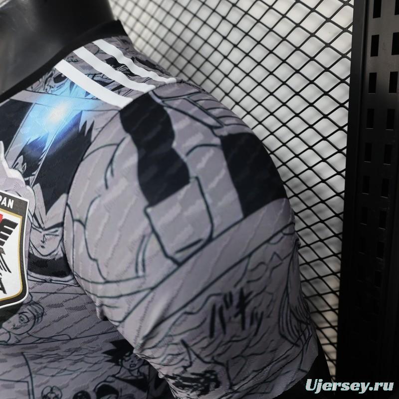Player Version 2025 Japan National Team Dragon Ball Z Vegeta Grey with Anime Graphic Jersey