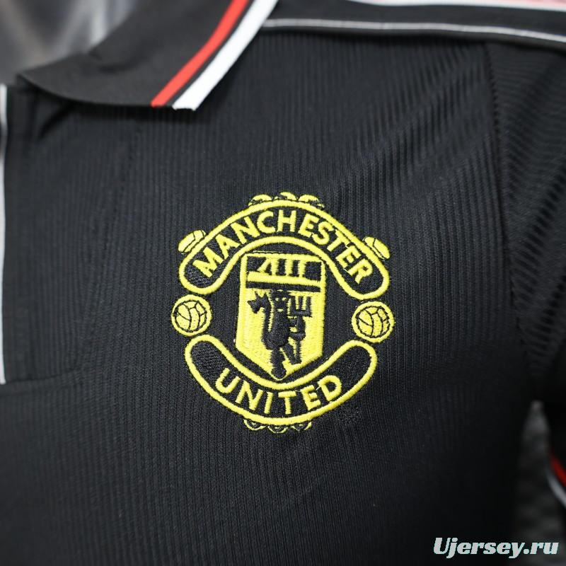 Player Version 98/99 Manchester United Third Black Jersey