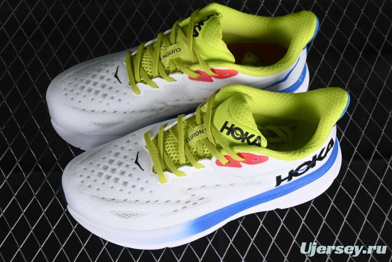 HOKA ONE ONE Clifton 9 Lightweight Knit Mesh Running Shoes with Enhanced Cushioning - 1127895 BVR