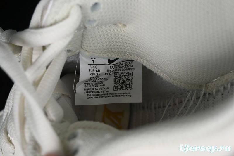 Nike SB Dunk Low LV Collaboration - Yellow Denim Beige with Yellow Swoosh Anniversary High-End Custom Low-Top Casual Skate Shoes - DJ2024-007