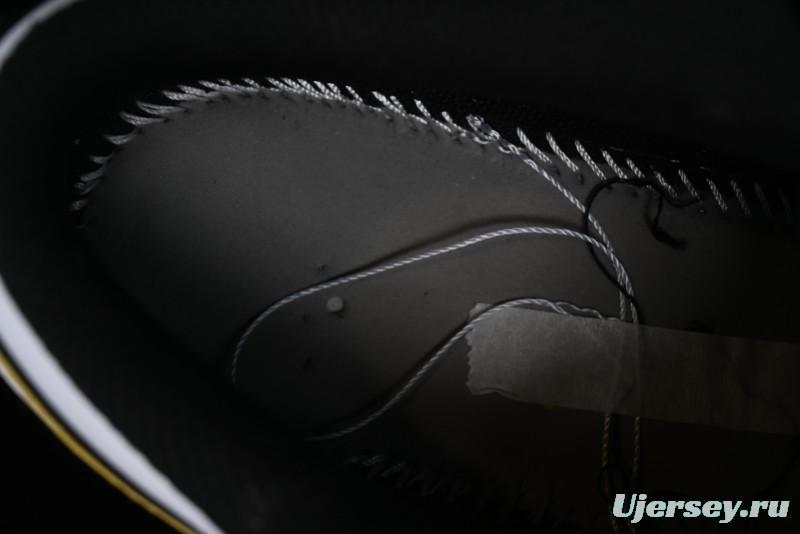 Nike Air Jordan 1 Low AJ1 Basketball Shoes with Black White Gold Swoosh - 553558-172