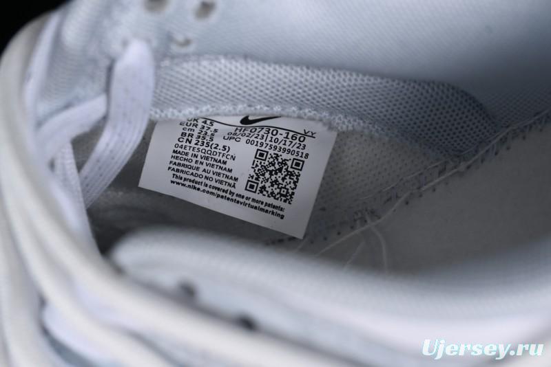 Nike Dunk Low Retro SB Casual Skate Shoes in Light Grey Blue with Silver Swoosh and Deconstructed Straps - HF0730-160
