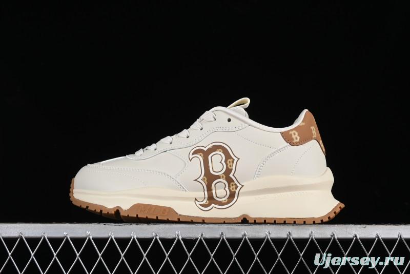 New York Yankees MLB Chunky Runner Denim Monogram Lightweight Casual Sneakers - 3ASHCRM3N43BRS