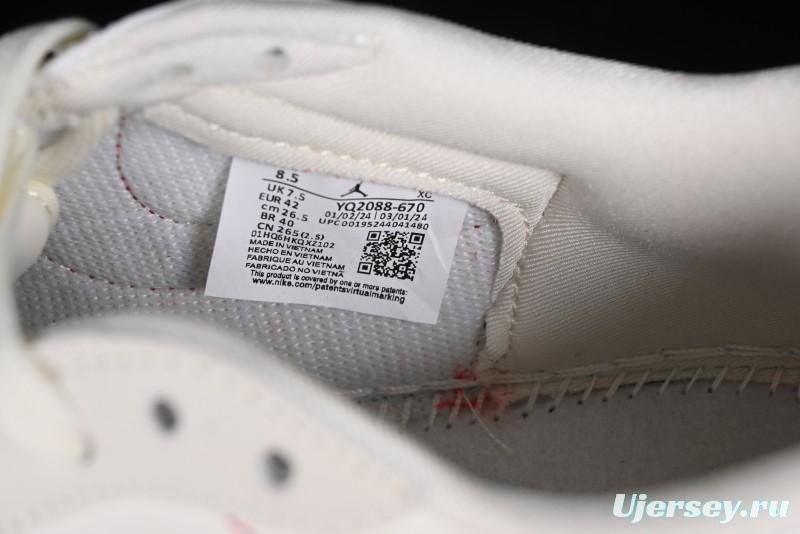 Nike Travis Scott x Fragment Design x Jordan Air Jordan 1 Low OG SP AJ1 LV Blue Red Low-top Casual Sneakers - YQ2088-670