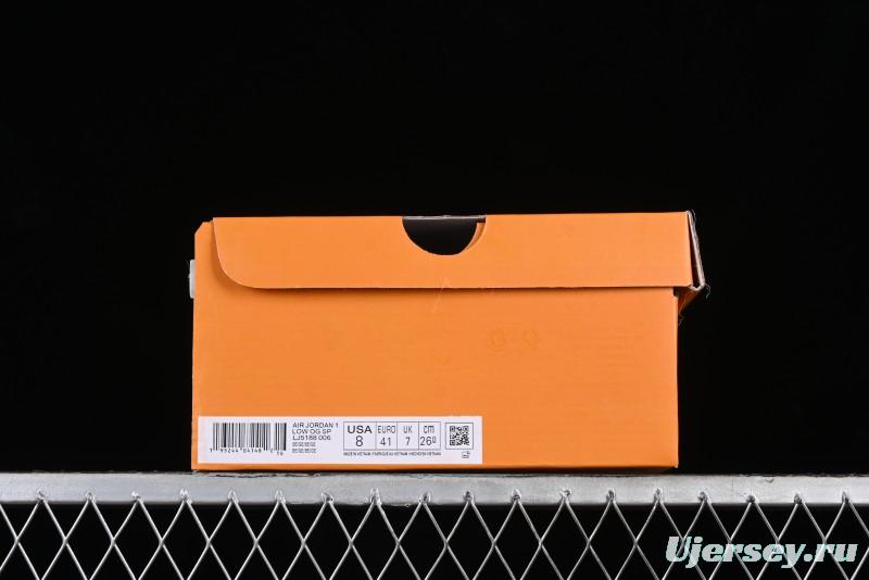 Nike Travis Scott x Fragment Design x Jordan Air Jordan 1 Low OG SP AJ1 LV Beige Brown Print Casual Sneakers - LJ5188-006