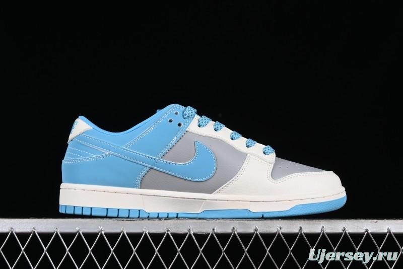 Nike SB Dunk Low BAPE Collaboration - Beige Grey Indigo Anniversary Premium Custom Low-Top Casual Skate Shoes - BB8969-002