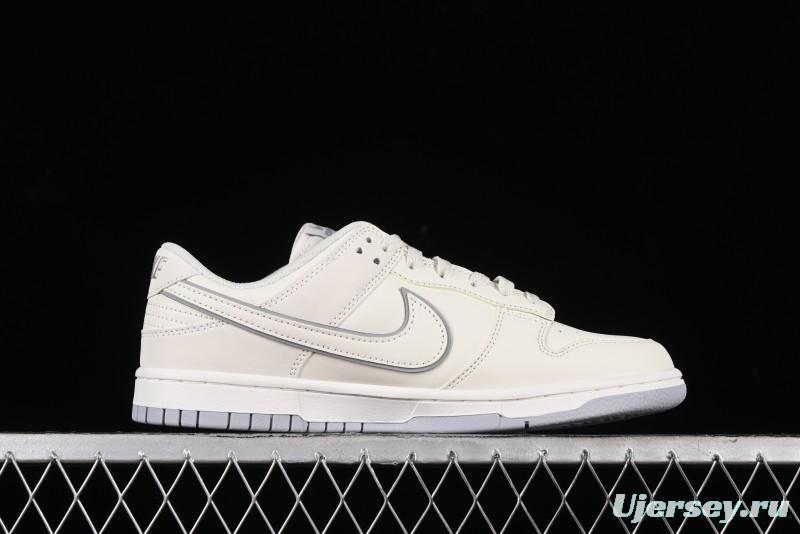 Nike SB Dunk Low Supreme Collaboration - Light Grey Anniversary Customized Low-Top Casual Skate Shoes - DJ2024-005