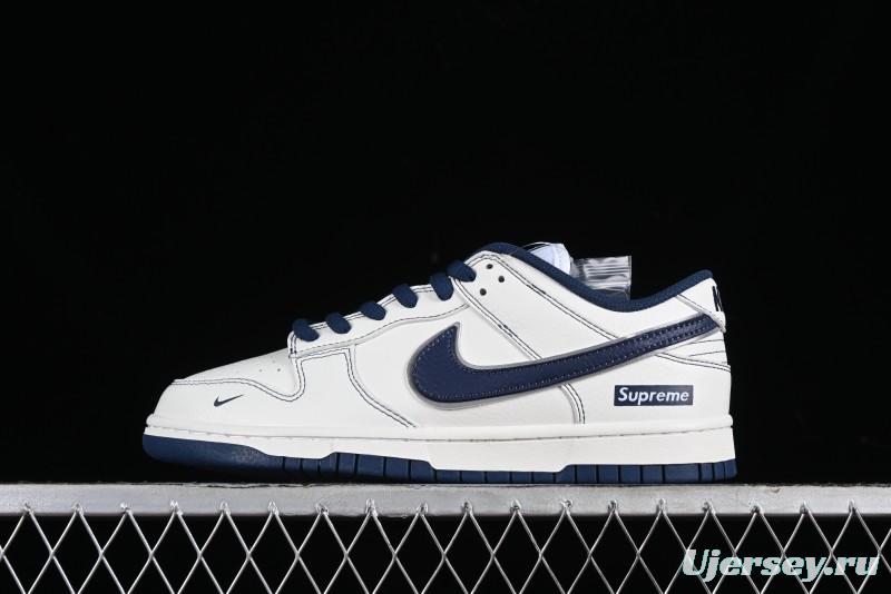Nike Supreme x SB Dunk Low Collaboration Dark Blue Colorway Low-Top Casual Skate Shoes - RM2308-238
