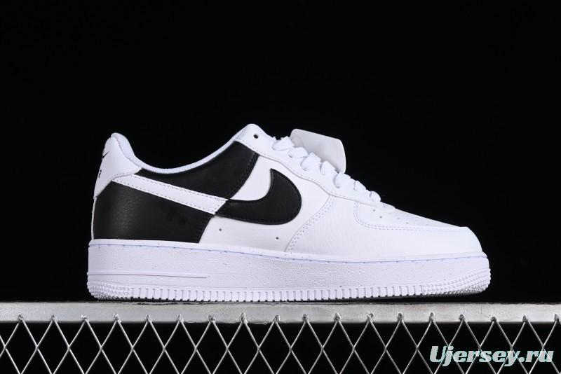Nike Air Force 1 '07 Low Black White Broken Hook Casual Sneakers - HF9096-100